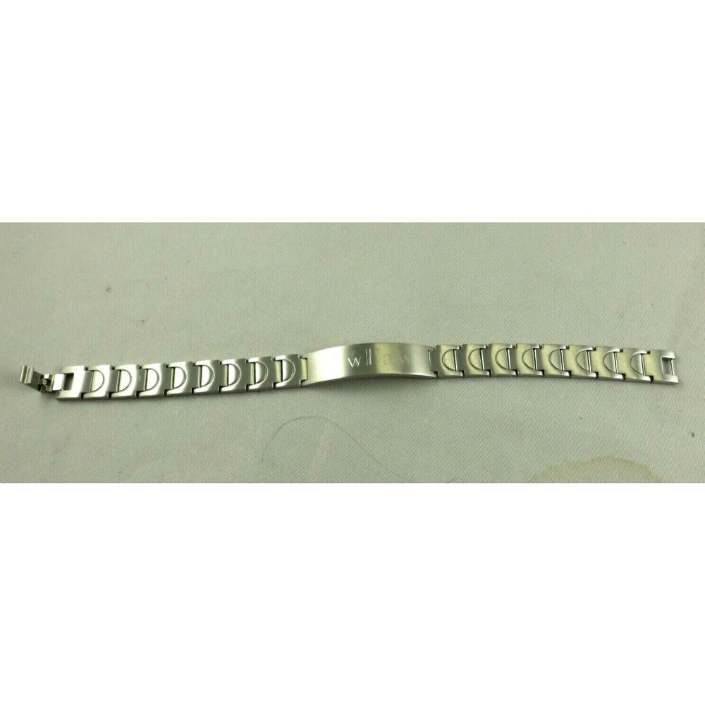 STAINLESS STEEL ID BRACELET ENGRAVED PAW PAW
